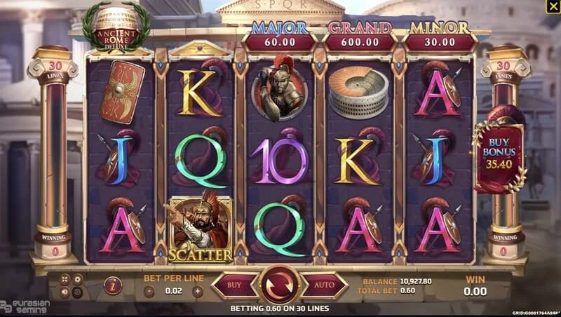 Ancient Rome Deluxe AI - Scatter at Free Spins